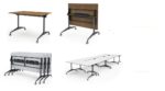 Style Functional Folding Table Brown W120cm - Image 2