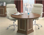 King 120 Executive Round Meeting Table 120Dia Keopi Walnut made in Italy