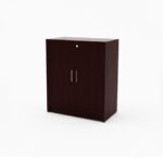 MH Low Cabinet Swing Door Melamine Mahogany