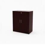 MH Low Cabinet Swing Door Melamine Mahogany