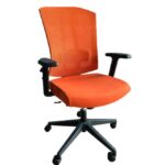762B-NL Medium Back Chair Mesh Re-upholstered Orange