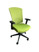 762B-NL Medium Back Mesh Chair Re-upholstered Green
