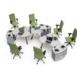 Wish Cluster 6 Workstations White Made in Turkey