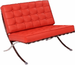 STYLE 8000A Single Seater Custom made Sofa Artificial Leather PVC Red - Image 2
