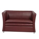 STYLE 8001C Three Seater Custom made Sofa Artificial Leather PVC Maroon