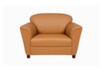 STYLE 8002A Single Seater Custom made Sofa Artificial Leather PVC Brown