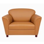STYLE 8002A Single Seater Custom made Sofa Artificial Leather PVC Brown