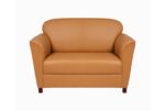 STYLE 8002B Two Seater Custom made Sofa Artificial Leather PVC Brown