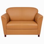 STYLE 8002B Two Seater Custom made Sofa Artificial Leather PVC Brown