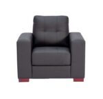 STYLE 8003A Single Seater Custom made Sofa Artificial Leather PVC Black