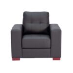 STYLE 8003A Single Seater Custom made Sofa Artificial Leather PVC Black