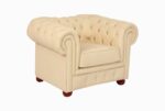 STYLE 8004A Single Seater Custom made Sofa Artificial Leather PVC  Beige - Image 2