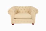 STYLE 8004A Single Seater Custom made Sofa Artificial Leather PVC  Beige - Image 3