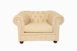 STYLE 8004A Single Seater Custom made Sofa Artificial Leather PVC  Beige