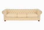 STYLE 8004C Three Seater Custom made Sofa Artificial Leather PVC  Beige - Image 2