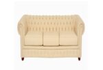 STYLE 8004C Three Seater Custom made Sofa Artificial Leather PVC  Beige