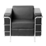 STYLE 8005A Single Seater Custom made Sofa Artificial Leather PVC Black