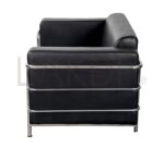 STYLE 8005B Two Seater Custom made Sofa Artificial Leather PVC Black - Image 2