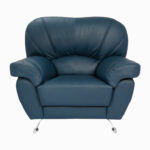 STYLE 8008A Single Seater Custom made Sofa Artificial Leather PVC Blue