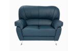 STYLE 8008B Two Seater Custom made Sofa Artificial Leather PVC  Blue