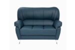 STYLE 8008C Three Seater Custom made Sofa Artificial Leather PVC Blue