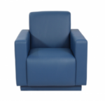 STYLE 8009A Single Seater Custom made Sofa  Artificial Leather PVC Blue