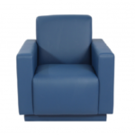 STYLE 8009A Single Seater Custom made Sofa  Artificial Leather PVC Blue