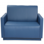 STYLE 8009C Three Seater Custom made Sofa Artificial Leather PVC  Blue