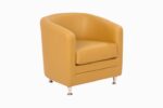 STYLE 8021A Single Seater Custom made Sofa Artificial Leather  PVC Yellow - Image 2