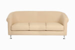 STYLE 8012C Three Seater Custom made Sofa Artificial Leather PVC  Cream - Image 2