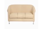 STYLE 8012C Three Seater Custom made Sofa Artificial Leather PVC  Cream