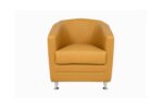 STYLE 8021A Single Seater Custom made Sofa Artificial Leather  PVC Yellow
