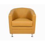 STYLE 8021A Single Seater Custom made Sofa Artificial Leather  PVC Yellow