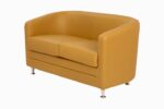 STYLE 8021B Two Seater Custom made Sofa Artificial Leather PVC  Yellow - Image 2