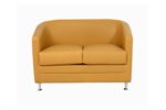 STYLE 8021B Two Seater Custom made Sofa Artificial Leather PVC  Yellow