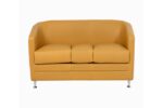STYLE 8021C Three Seater Custom made Sofa Artificial Leather PVC  Yellow