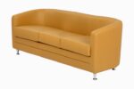 STYLE 8021C Three Seater Custom made Sofa Artificial Leather PVC  Yellow - Image 2