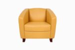STYLE 8022A Single Seater Custom made Sofa Artificial Leather PVC Yellow
