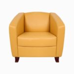 STYLE 8022A Single Seater Custom made Sofa Artificial Leather PVC Yellow