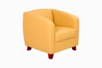 STYLE 8022A Single Seater Custom made Sofa Artificial Leather PVC Yellow - Image 2