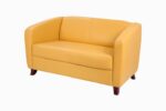 STYLE 8022B Two Seater Custom made Sofa Artificial Leather PVC Yellow - Image 2
