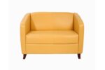 STYLE 8022B Two Seater Custom made Sofa Artificial Leather PVC Yellow