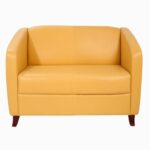 STYLE 8022B Two Seater Custom made Sofa Artificial Leather PVC Yellow