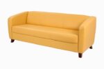 STYLE 8022C Three Seater Custom made Sofa Artificial Leather PVC Yellow - Image 2