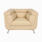 STYLE 8024A Single Seater Custom made Sofa Artificial Leather PVC  Beige