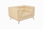 STYLE 8024A Single Seater Custom made Sofa Artificial Leather PVC  Beige - Image 2