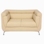 STYLE 8024B Two Seater Custom made Sofa Artificial Leather PVC Beige