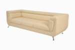 STYLE 8024C Three Seater Custom made Sofa Artificial Leather PVC Beige - Image 2