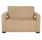STYLE 8026C Three Seater Custom made Sofa Artificial Leather PVC Light Brown