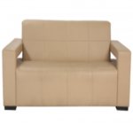 STYLE 8026C Three Seater Custom made Sofa Artificial Leather PVC Light Brown